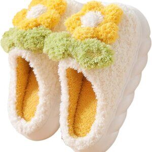 Women's Cotton Plush Slippers Indoor Warm Non-slip Thick Bottom Winter
